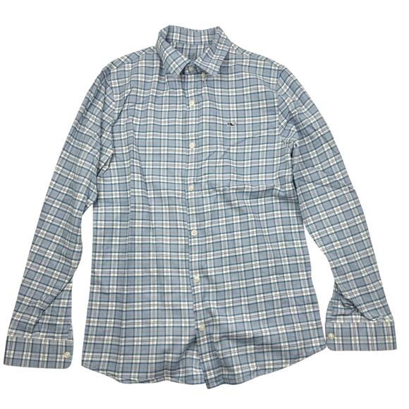 Vineyard Vines Blue Plaid Button Down Shirt - Picture 1 of 6